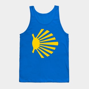 Camino de Santiago de Compostela Yellow Scallop Shell Tank Top